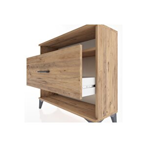 Arges Şifonyer Tek Raflı Tek Çekmeceli 88x30x80 Çam-çam