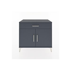 Hyperion Şifonyer Tek Raflı Tek Çekmeceli 2 Kapaklı 88x44x80 Antrasit-antrasit