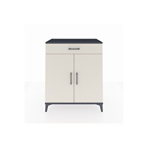 Hyperion Şifonyer 2 Raflı Tek Çekmeceli 2 Kapaklı 88x44x106 Antrasit-aytaşı