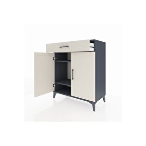 Hyperion Şifonyer 2 Raflı Tek Çekmeceli 2 Kapaklı 88x44x106 Antrasit-aytaşı