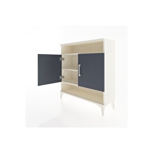 Arges Şifonyer 3 Raflı 2 Kapaklı 88x30x96 Aytaşı-antrasit