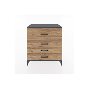 Hyperion Şifonyer 4 Çekmeceli 88x44x96 Antrasit-çam