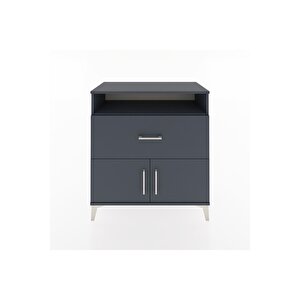 Hyperion Şifonyer 2 Raflı Tek Çekmeceli 2 Kapaklı 88x44x96 Antrasit-antrasit