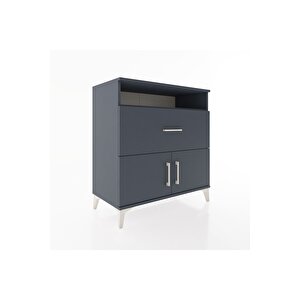 Hyperion Şifonyer 2 Raflı Tek Çekmeceli 2 Kapaklı 88x44x96 Antrasit-antrasit