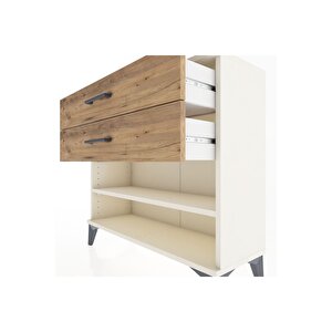 Arges Şifonyer Tek Raflı 2 Çekmeceli 88x30x80 Aytaşı-çam