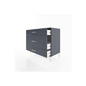 Hyperion Şifonyer 3 Çekmeceli 88x44x80 Antrasit-antrasit