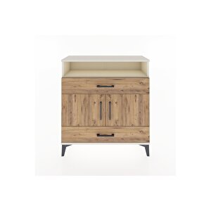 Arges Şifonyer 3 Raflı 2 Çekmeceli 2 Kapaklı 88x30x96 Aytaşı-çam