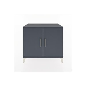 Hyperion Şifonyer 3 Raflı 2 Kapaklı 88x44x80 Antrasit-antrasit