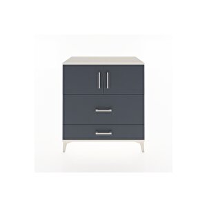 Hyperion Şifonyer 2 Raflı 2 Çekmeceli 2 Kapaklı 88x44x96 Aytaşı-antrasit