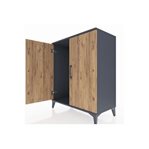 Hyperion Şifonyer 2 Kapaklı 88x44x106 Antrasit-çam