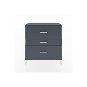 Arges Şifonyer 3 Çekmeceli 88x30x96 Antrasit-antrasit