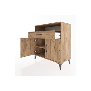 Hyperion Şifonyer Tek Raflı Tek Çekmeceli 2 Kapaklı 88x44x96 Çam-çam