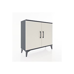 Arges Şifonyer 2 Raflı 2 Kapaklı 88x30x80 Antrasit-aytaşı