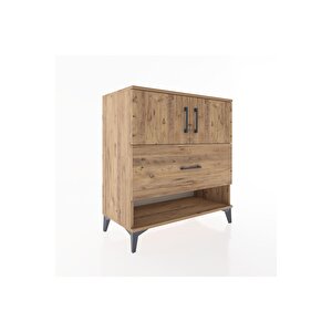 Hyperion Şifonyer Tek Raflı Tek Çekmeceli 2 Kapaklı 88x44x96 Çam-çam