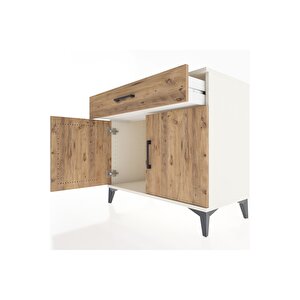 Hyperion Şifonyer Tek Çekmeceli 2 Kapaklı 88x44x80 Aytaşı-çam