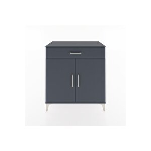 Hyperion Şifonyer Tek Çekmeceli 2 Kapaklı 88x44x96 Antrasit-antrasit