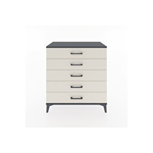 Hyperion Şifonyer 5 Çekmeceli 88x44x96 Antrasit-aytaşı