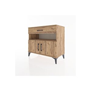 Hyperion Şifonyer Tek Raflı Tek Çekmeceli 2 Kapaklı 88x44x80 Çam-çam