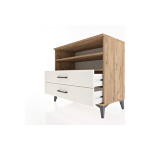 Hyperion Şifonyer 2 Raflı 2 Çekmeceli 88x44x80 Çam-aytaşı