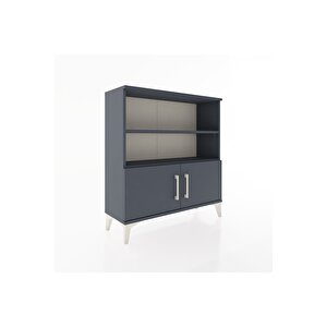 Arges Şifonyer 3 Raflı 2 Kapaklı 88x30x96 Antrasit-antrasit