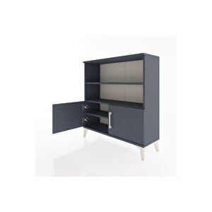 Arges Şifonyer 3 Raflı 2 Kapaklı 88x30x96 Antrasit-antrasit