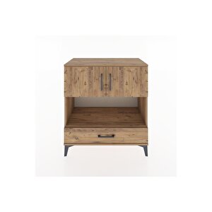 Hyperion Şifonyer 3 Raflı Tek Çekmeceli 2 Kapaklı 88x44x96 Çam-çam