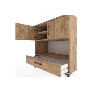 Hyperion Şifonyer 3 Raflı Tek Çekmeceli 2 Kapaklı 88x44x96 Çam-çam