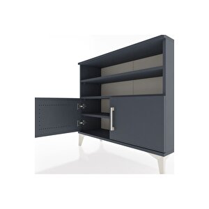 Arges Şifonyer 3 Raflı 2 Kapaklı 88x30x80 Antrasit-antrasit