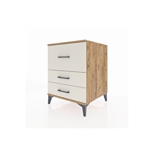 Kronos Komodin 3 Çekmeceli 60x59x80 Çam-aytaşı
