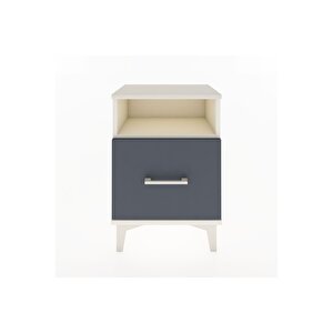 Arges Komodin Tek Raflı 2 Çekmeceli 44x30x64 Aytaşı-antrasit