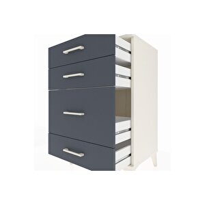 Hyperion Komodin 4 Çekmeceli 60x44x96 Aytaşı-antrasit