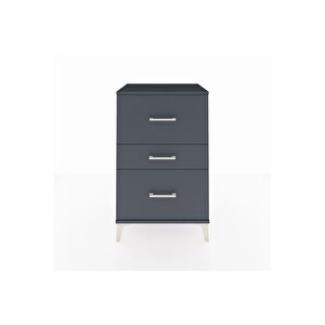 Hyperion Komodin 3 Çekmeceli 60x44x96 Antrasit-antrasit