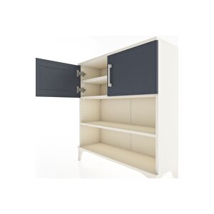 Arges Şifonyer 3 Raflı 2 Kapaklı 88x30x96 Aytaşı-antrasit