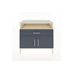 Hyperion Şifonyer Tek Raflı Tek Çekmeceli 2 Kapaklı 88x44x80 Aytaşı-antrasit