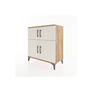 Hyperion Şifonyer 4 Raflı 4 Kapaklı 88x44x96 Çam-aytaşı