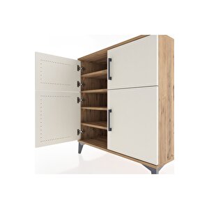 Hyperion Şifonyer 4 Raflı 4 Kapaklı 88x44x96 Çam-aytaşı