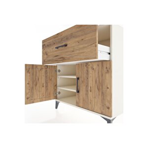 Hyperion Şifonyer 2 Raflı Tek Çekmeceli 2 Kapaklı 88x44x96 Aytaşı-çam