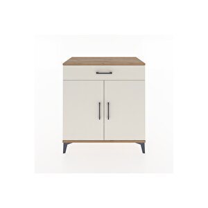 Hyperion Şifonyer 3 Raflı Tek Çekmeceli 2 Kapaklı 88x44x96 Çam-aytaşı