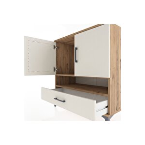 Hyperion Şifonyer 2 Raflı Tek Çekmeceli 2 Kapaklı 88x44x96 Çam-aytaşı