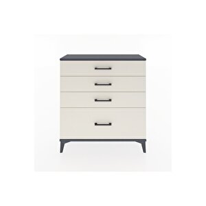 Arges Şifonyer 4 Çekmeceli 88x30x96 Antrasit-aytaşı