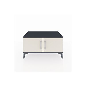 Hyperion Şifonyer Tek Raflı 2 Kapaklı 88x44x48 Antrasit-aytaşı