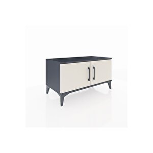 Hyperion Şifonyer Tek Raflı 2 Kapaklı 88x44x48 Antrasit-aytaşı