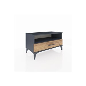 Hyperion Şifonyer Tek Raflı Tek Çekmeceli 88x44x48 Antrasit-çam