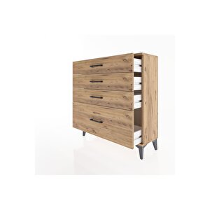 Arges Şifonyer 4 Çekmeceli 88x30x96 Çam-çam
