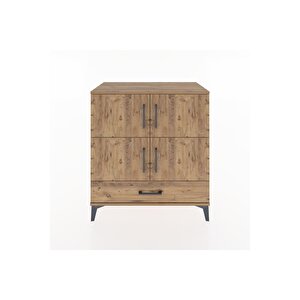 Hyperion Şifonyer 4 Raflı Tek Çekmeceli 4 Kapaklı 88x44x96 Çam-çam