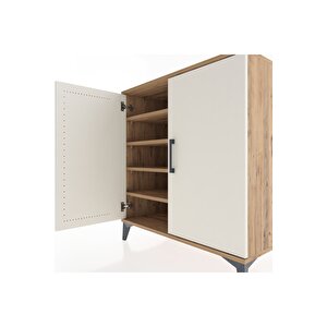 Hyperion Şifonyer 4 Raflı 2 Kapaklı 88x44x96 Çam-aytaşı