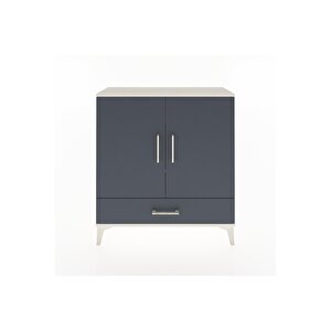 Arges Şifonyer 3 Raflı Tek Çekmeceli 2 Kapaklı 88x30x96 Aytaşı-antrasit