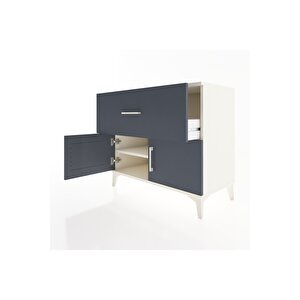 Hyperion Şifonyer Tek Raflı Tek Çekmeceli 2 Kapaklı 88x44x80 Aytaşı-antrasit