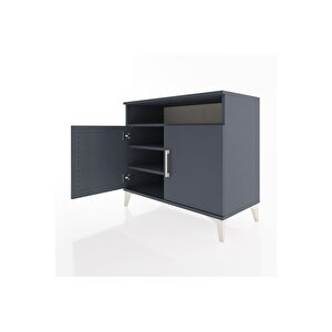 Hyperion Şifonyer 3 Raflı 2 Kapaklı 88x44x80 Antrasit-antrasit