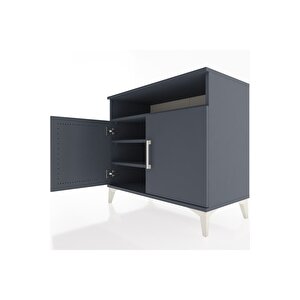 Hyperion Şifonyer 3 Raflı 2 Kapaklı 88x44x80 Antrasit-antrasit